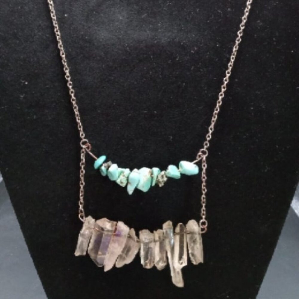 2 Layered Crystal Necklace